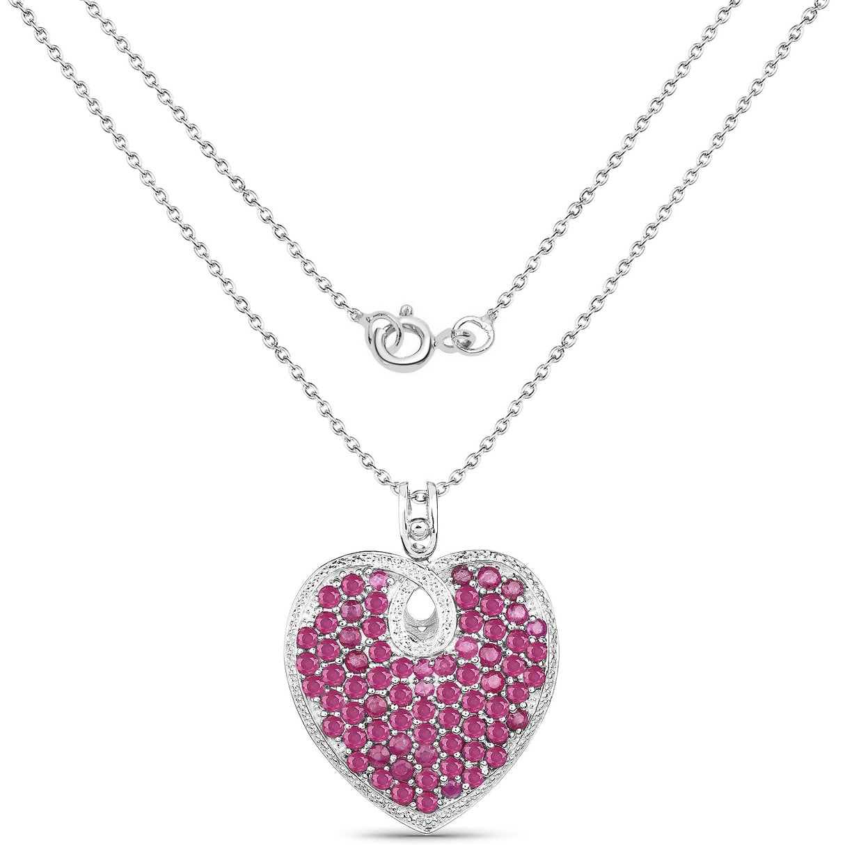 8.03 Carat Genuine Ruby .925 Sterling Silver Pendant