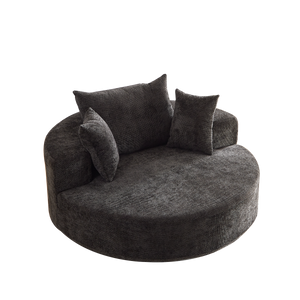 55''L Chenille Foam Single Swivel Chair