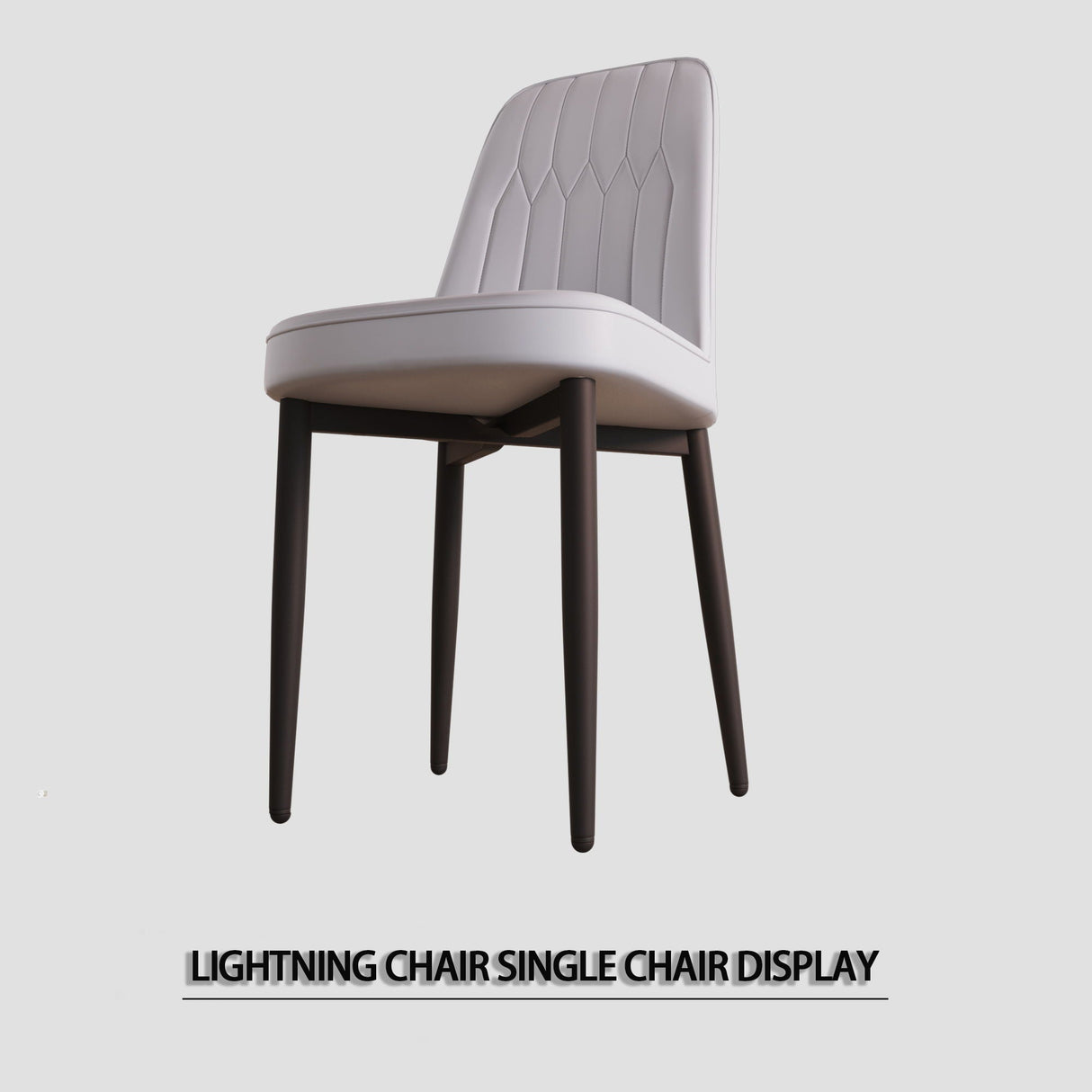 Modern Dining Chair With Cushions And Metal Legs