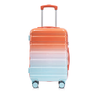 2 Pc PC Spinner Wheel Luggage Set with Gradient Color and Lock