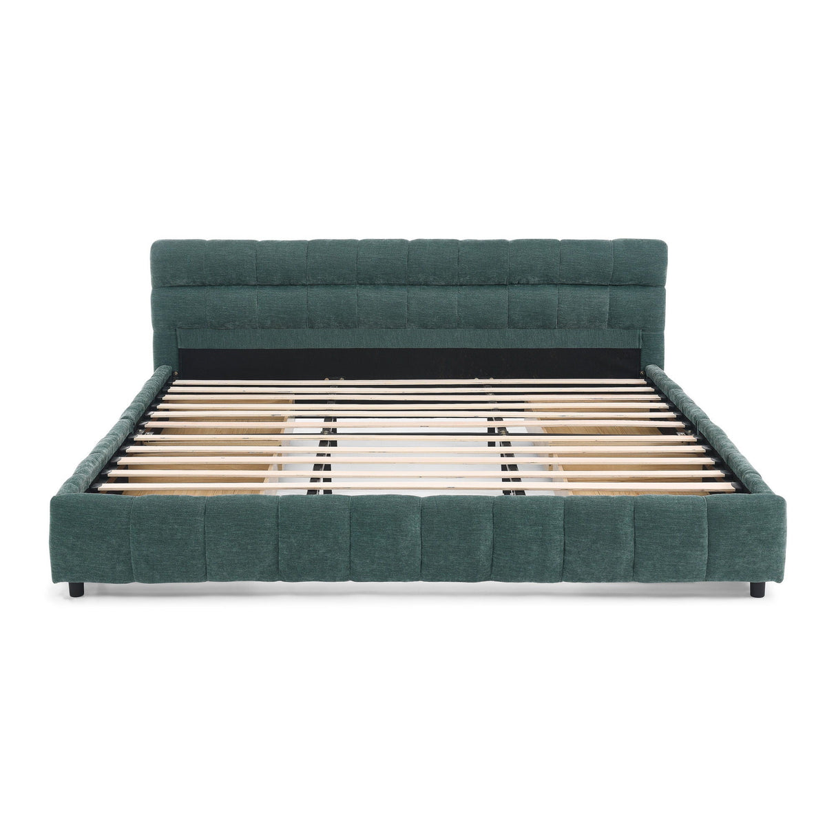 Modern Platform Bed Frame With Thick Fabric