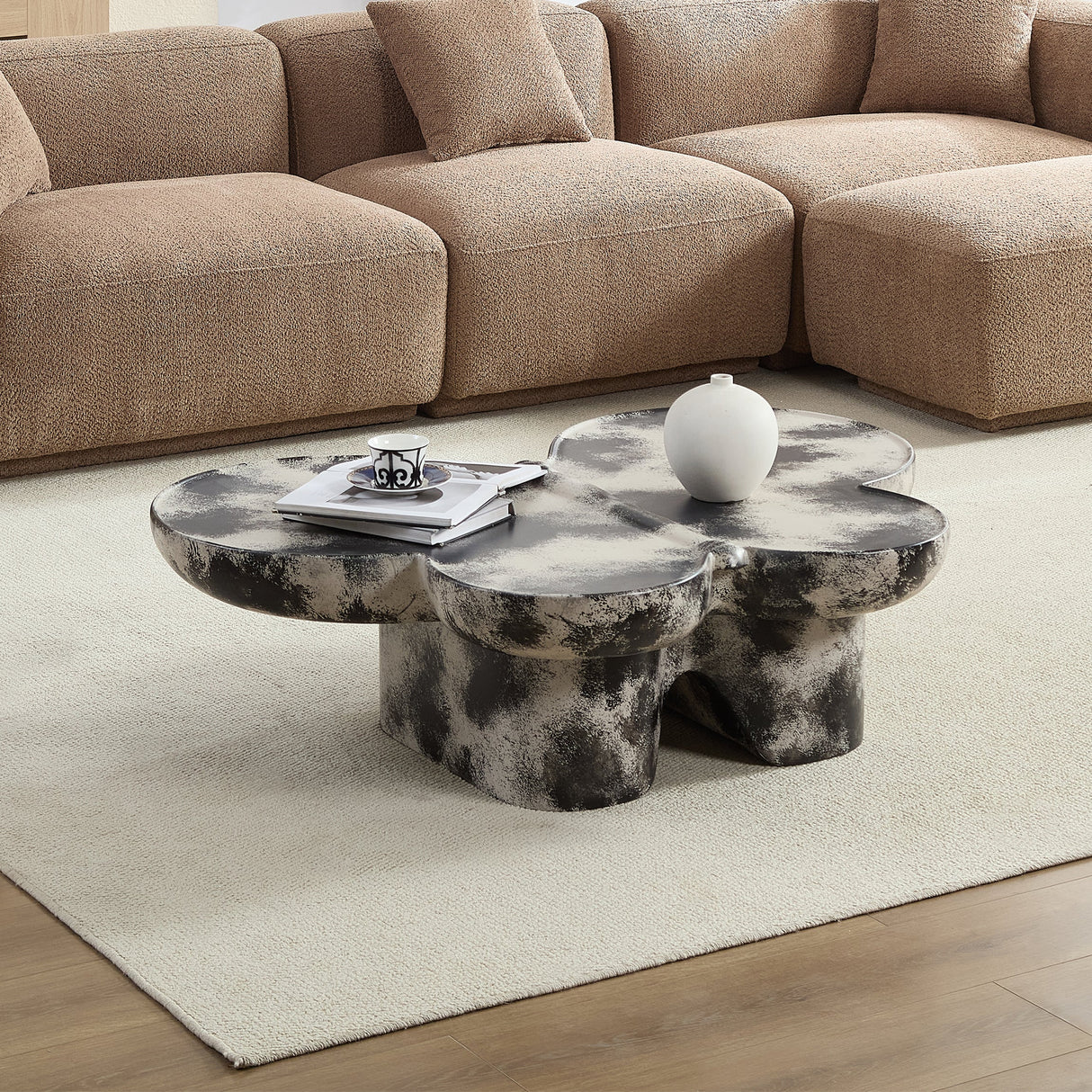 Butterfly Design Style Coffee Table – Imitation
