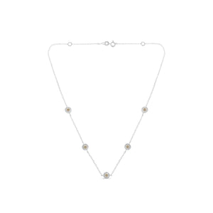 Sterling Silver Diamond Station Necklace (1/2 cttw, I-J Color, I1-I2 Clarity)