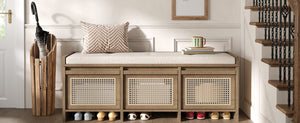 TREXM 48" Entryway Shoe Bench