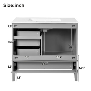 Traditional Bathroom Vanity Set With Soft Close Doors