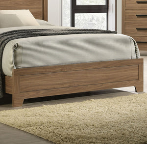 Walnut Chestnut 3pc Twin Size Bedroom Set with Nightstands