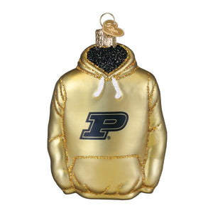 Purdue Hoodie Christmas Ornament 4.5 x 3 x 1.5 Inches