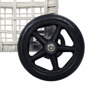 Outdoor Lounge Chair With 5 Position Backrest With Cushion And Wheels
