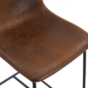 Retro Bar Chairs, Comfortable Stools (Set of 2)