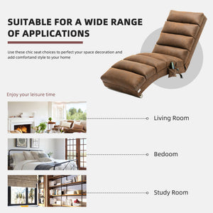 Massage Chaise Lounge Indoor With Remote Control, Ergonomic Electric Massage Lounger