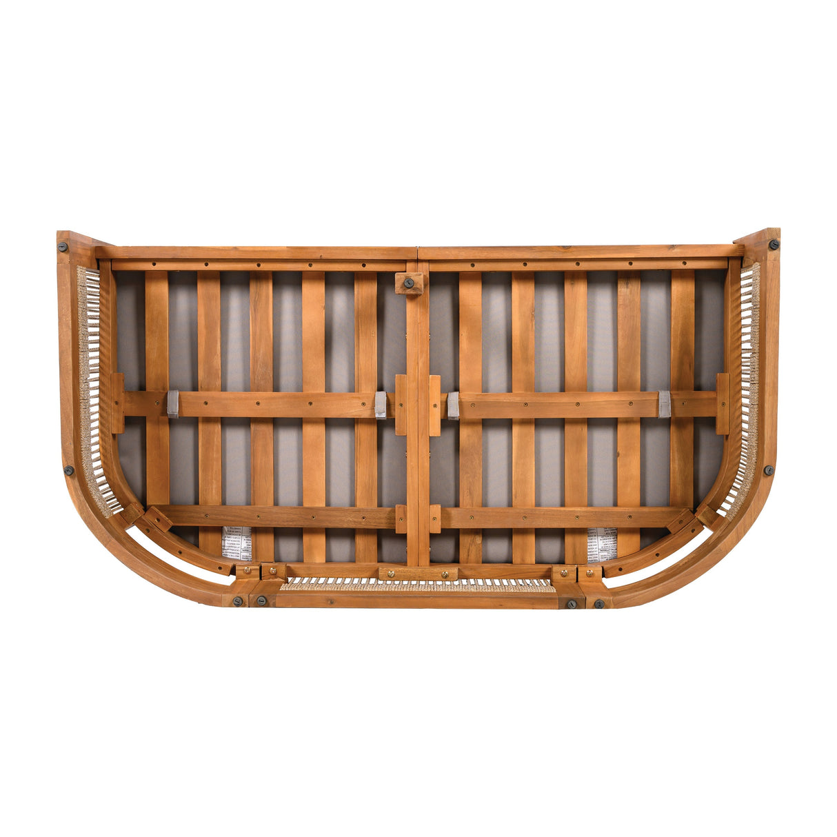 4-Piece Patio Seating Group with Acacia Wood and Woven Rope Accents