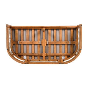 4-Piece Patio Seating Group with Acacia Wood and Woven Rope Accents
