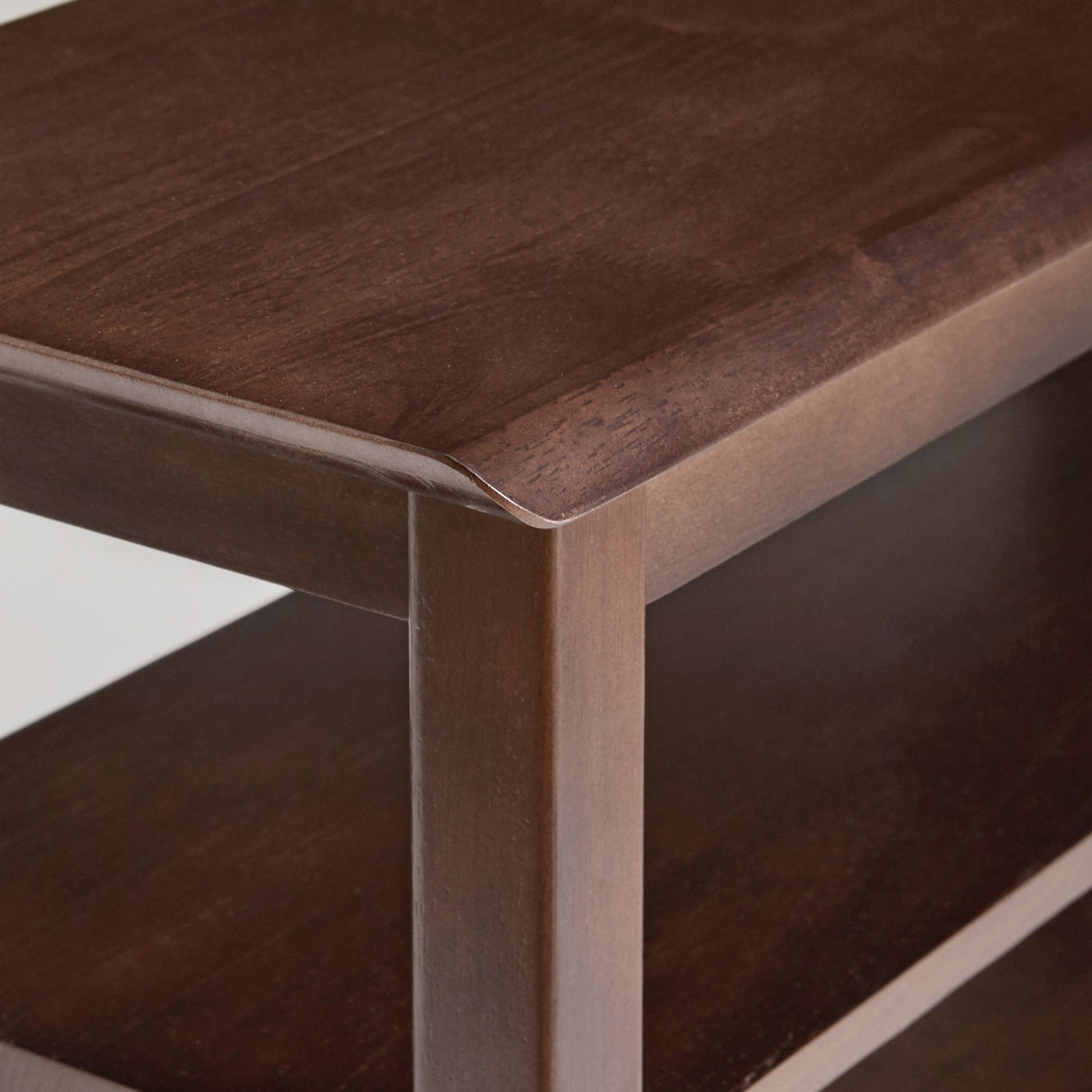 2-Tier Solid Wood Shoe Bench