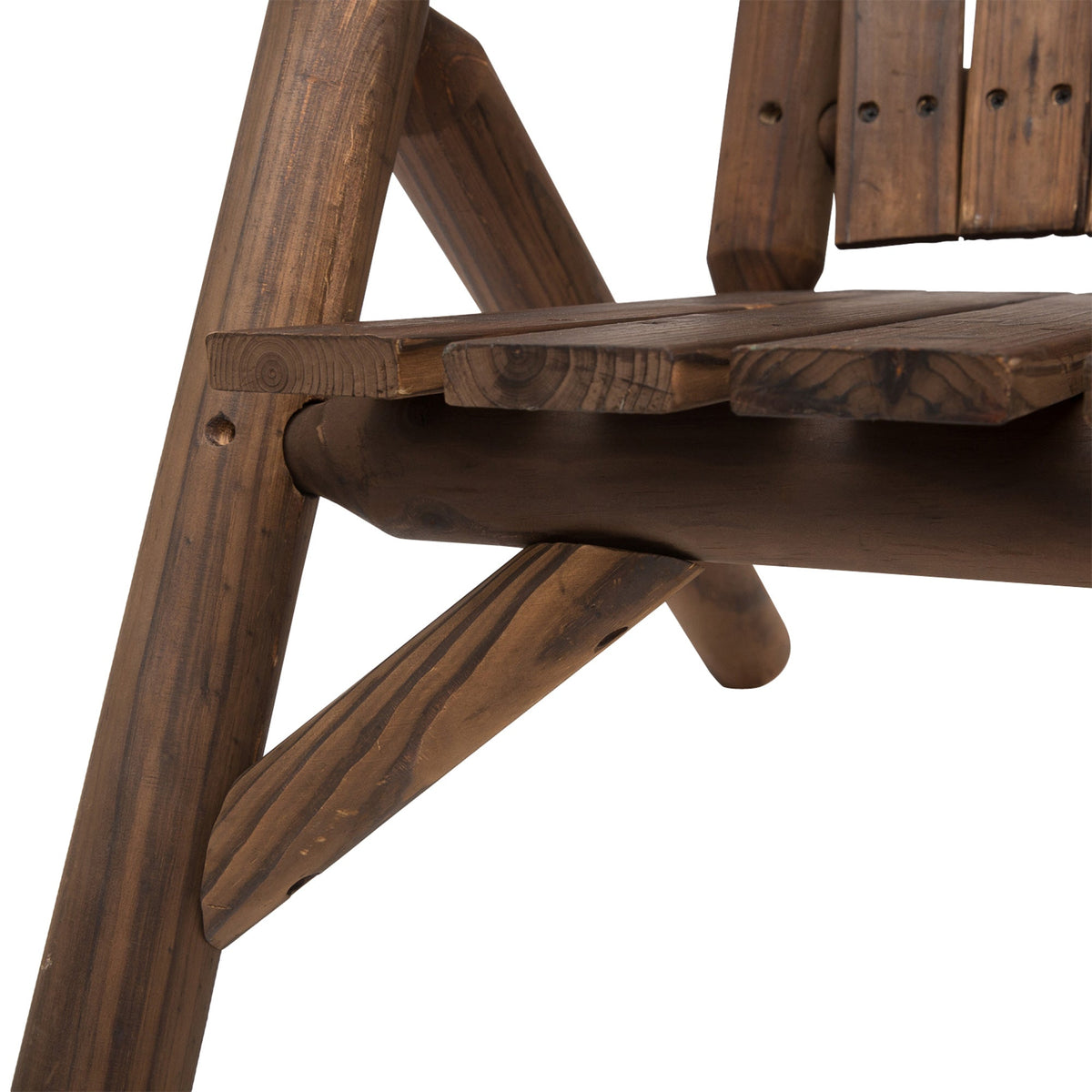 Outsunny 2-Seat Wooden Adirondack Chair
