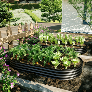 Galvanized Raised Garden Bed 8x4x1ft