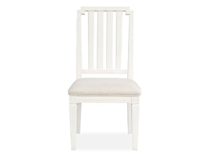 Willowbrook - Upholstered Side Chair With Wood Slat Back (Set of 2) - Egg Shell White