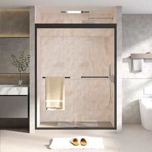 50-54W x 70H Semi-Frameless Double Sliding Shower Door