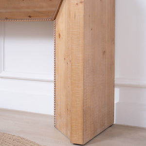 62' Modern Rustic Console Table – Solid-Look Engineered Wood Entryway Table