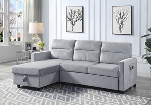Ivy - Reversible Sleeper Sectional Sofa With Storage Chaise And Side Pocket