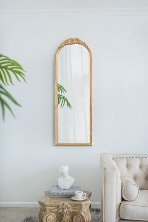 Wood Floor Mirror, Full Body Mirror Dressing Make Up Mirror For Bathroom