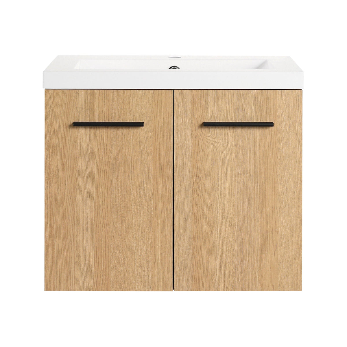 Floating Bathroom Vanity With Sink, Wall Mounted Double Door Storage