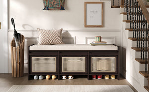 TREXM 48" Entryway Shoe Bench