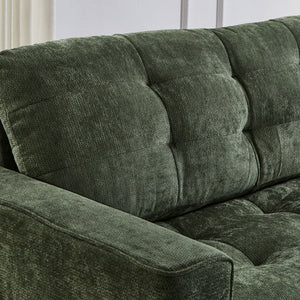 Modern Sectional Sofa U-Shaped With Movable Ottomans, tooth Speakers, LED Lights And Modular Storage