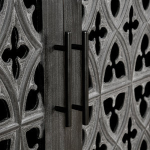 Hollow Four Door Antique Cabinet, American Country Style