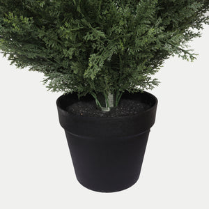 Realistic Artificial Cypress Tree, UV Resistant Indoor / Outdoor Topiary Plant For Decoration - Green Leaves