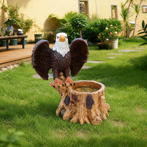 Majestic Eagle with Spread Wings Garden Planter Pot