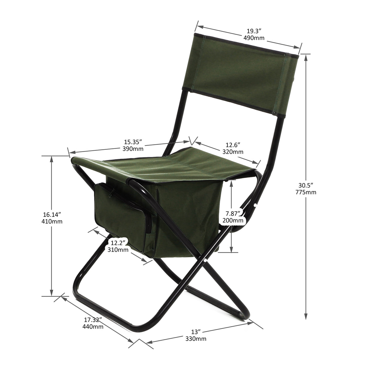 Portable Folding Outdoor Chair Set with Storage Bag