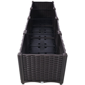 Deep Raised Garden Bed Plastic Planter Boxes