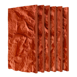 3D Faux Stone Wall Panels - Set of 6