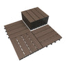 9 Pcs Interlocking Deck Tiles, 12" x 12" HDPE Outdoor Flooring
