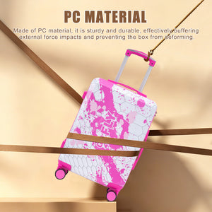 3-Piece Spinner Wheel Luggage Set (20"/24"/28") in Pink