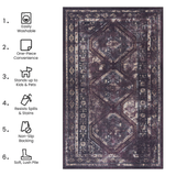 Naar Washable Area Rugs, Low-Pile, Non-Slip, Non-Shedding, Foldable, Kid & Pet Friendly