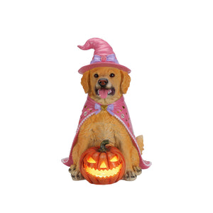 Halloween Golden Retriever Dog Statue