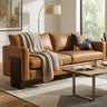 Modern Sofa Couch Stylish 3-Seater Sofa with Rubberwood Legs