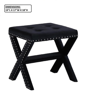 Upholstered Accent Bench With Nailhead Trim