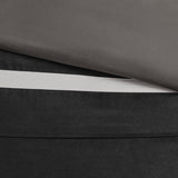 7 PC Pieced Faux Suede Comforter Set Black King