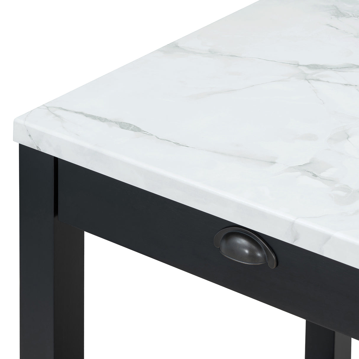 Alexandra Modern Bar Table Set with Hidden Storage Drawers