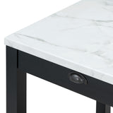 Alexandra Modern Bar Table Set with Hidden Storage Drawers