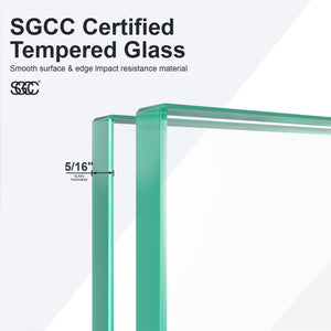Frameless Single Sliding Shower Door With Clear Tempered Glass