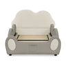 Cute Cloud Shape Bed With Guardrails Cartoon Design, Storage Pocket
