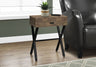 Accent Side X Table with Storage Drawer