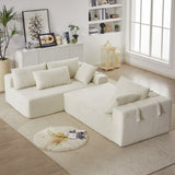 Modern Chenille Upholstered Sectional Sofa Couch Set