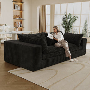 Y137 Modular Black Sofa