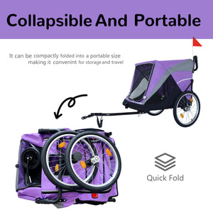 2-in-1 Bike Trailer & Push Cart for Pets