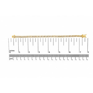 14K Gold Lab-Grown Round Diamond Four-Prong Tennis Bracelet