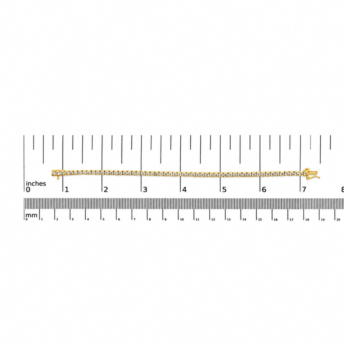 14K Gold Lab-Grown Round Diamond Four-Prong Tennis Bracelet